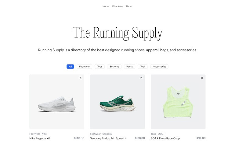 Running Supply