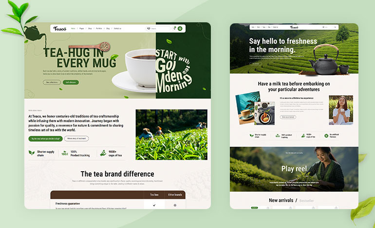 Teaco Tea Company and Organic Store WordPress Theme