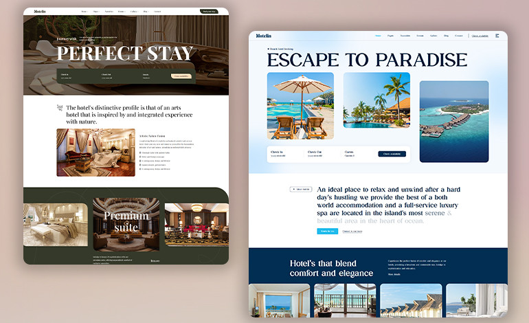 Motelin Hotel and Resort Booking Elementor WordPress Theme