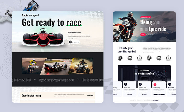 Raccer Bike and Motor Race Sports HTML Template