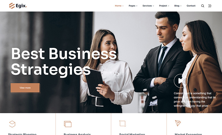 Egix Business Consulting HTML5 Template