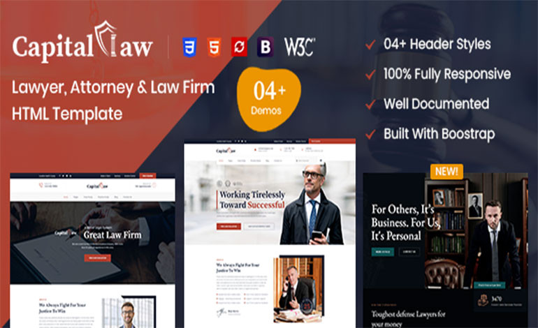 CapitalLaw Html Template